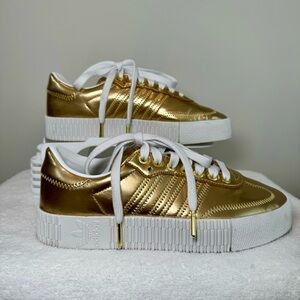 adidas Originals Gold and White Sneakers